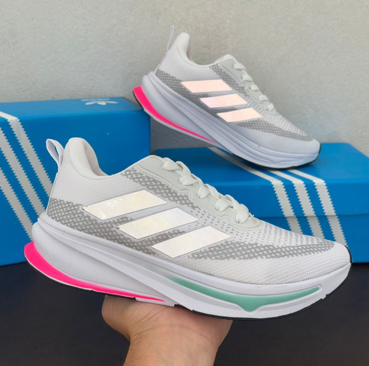 ADIDAS SUPER NOVA BCO/PINK/VERDE/AGUA preview 1