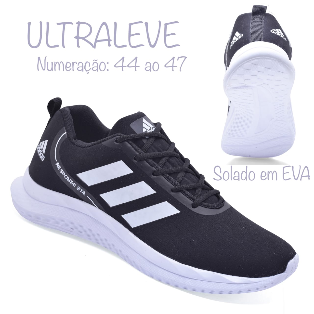 ADIDAS RESPONSE PRETO/BRANCO