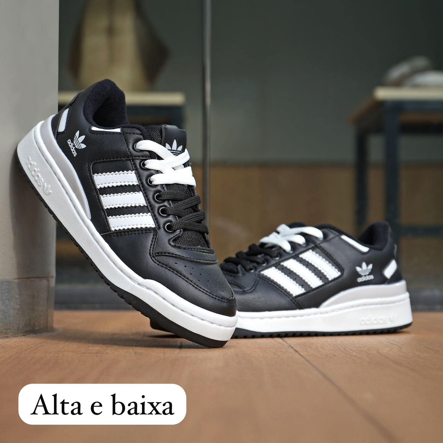 ADIDAS FORUM BRANCO/PRETO