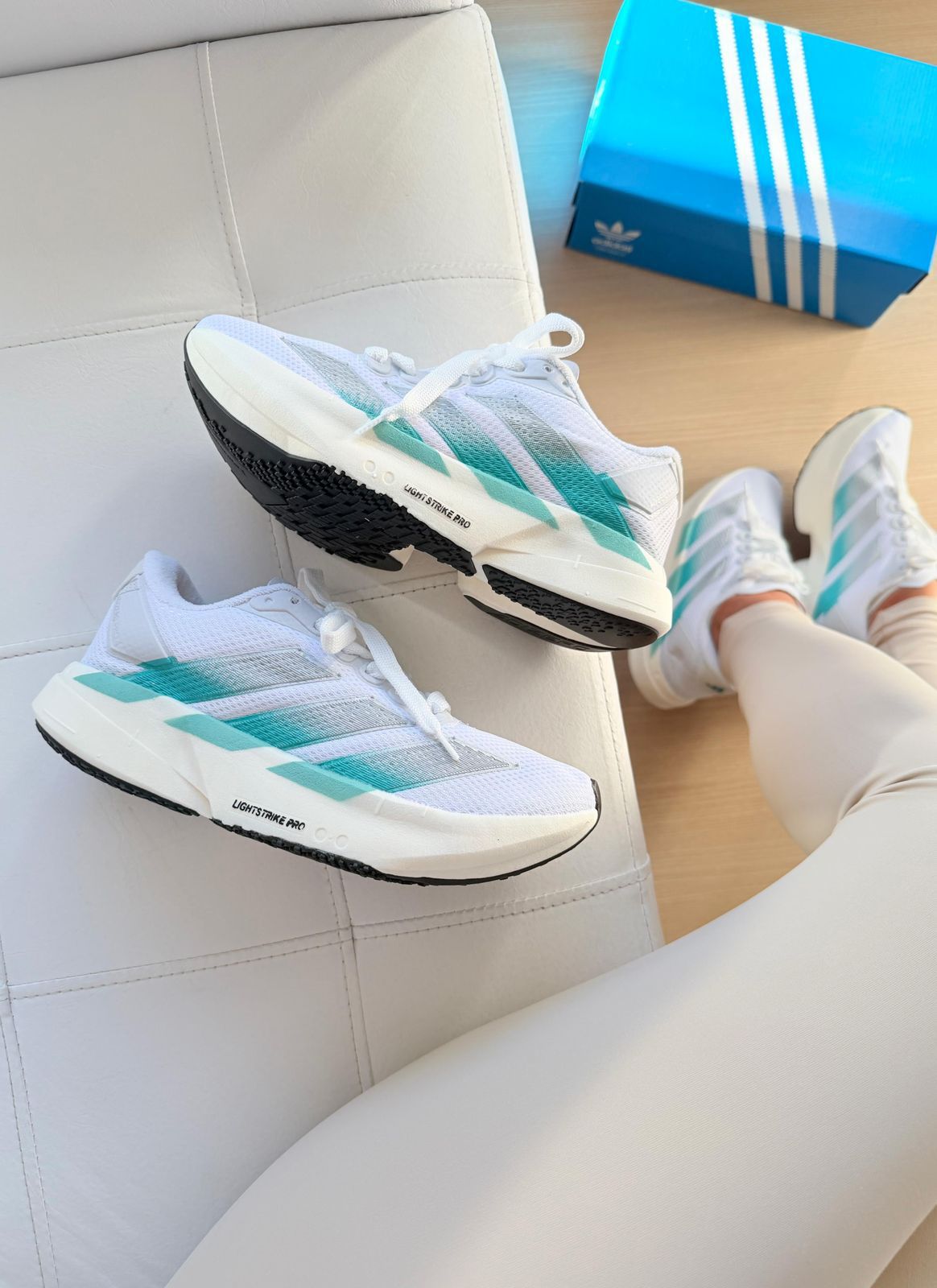 ADIDAS ADIZERO SL BRANCO/VERDE AGUA