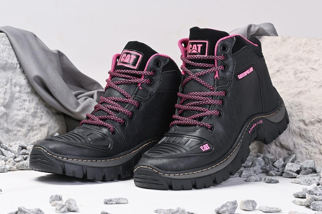 BOTA CAT 01 PRETO/PINK