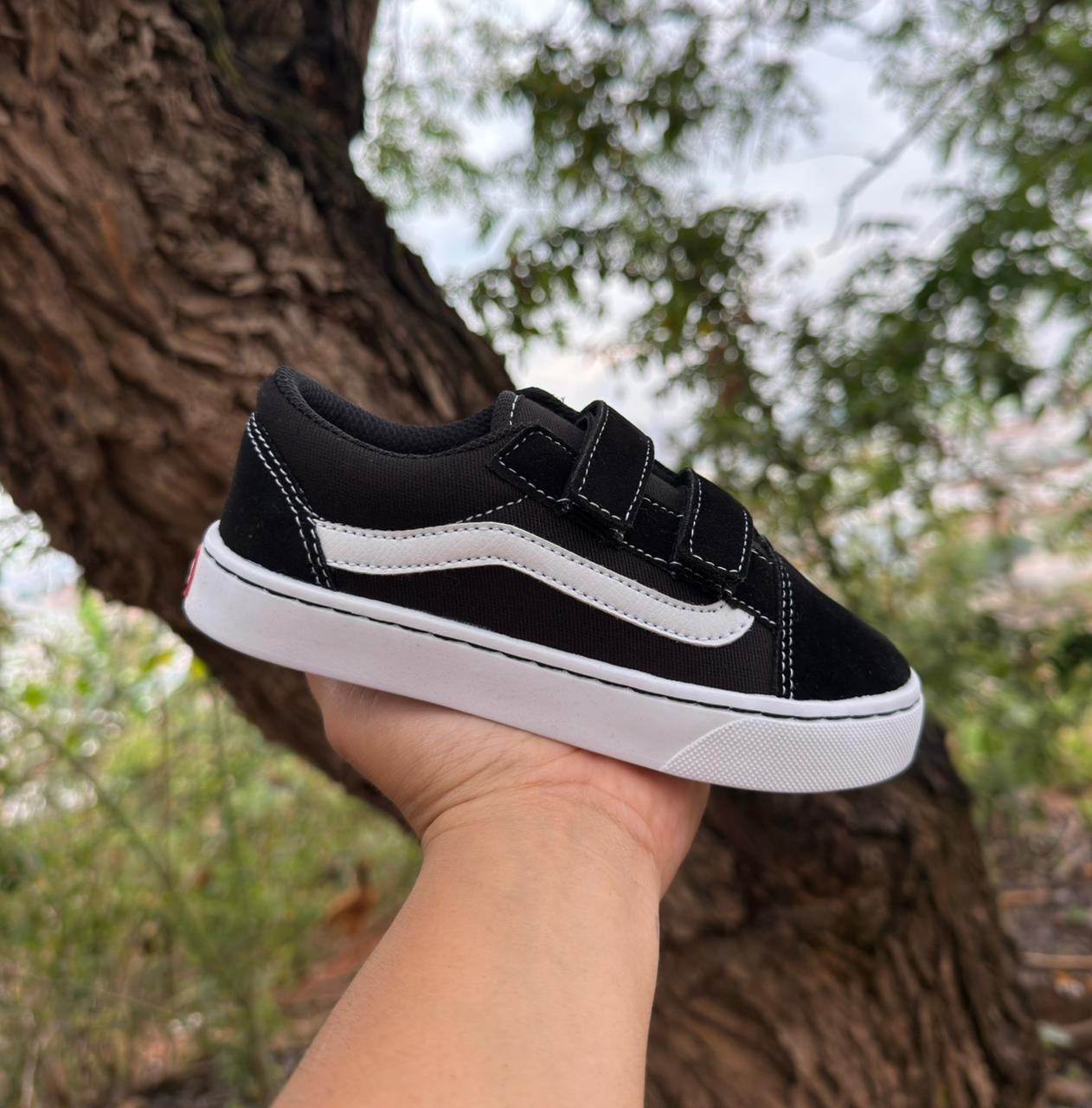 VANS INFANTIL VELCO PRETO/PRETO