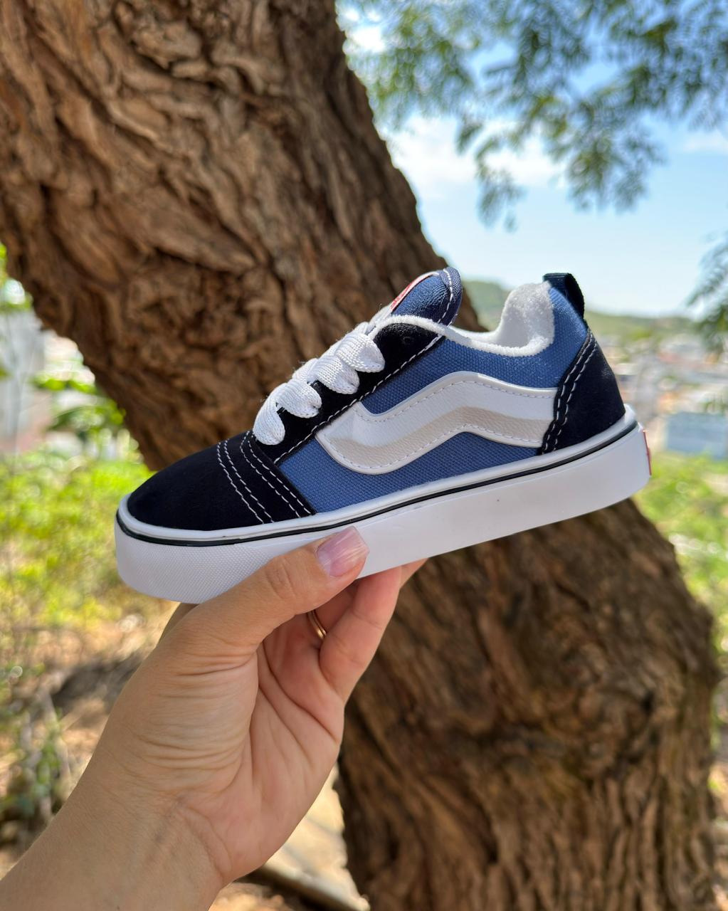 VANS KNU INFANTIL PRETO/AZUL
