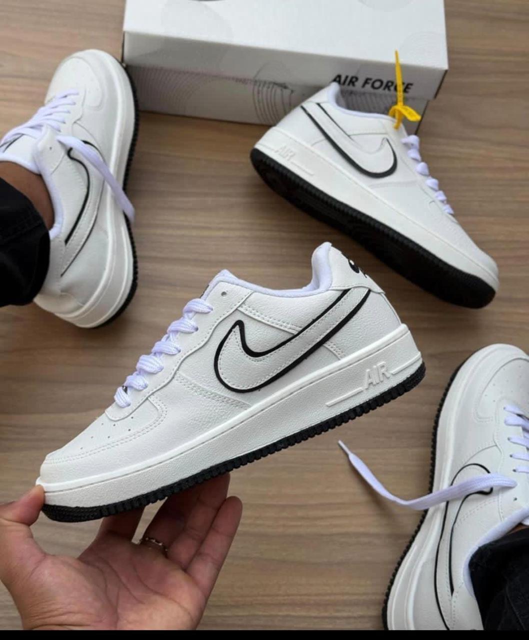 NIKE AIR FORCE BRANCO/BRANCO PRETO