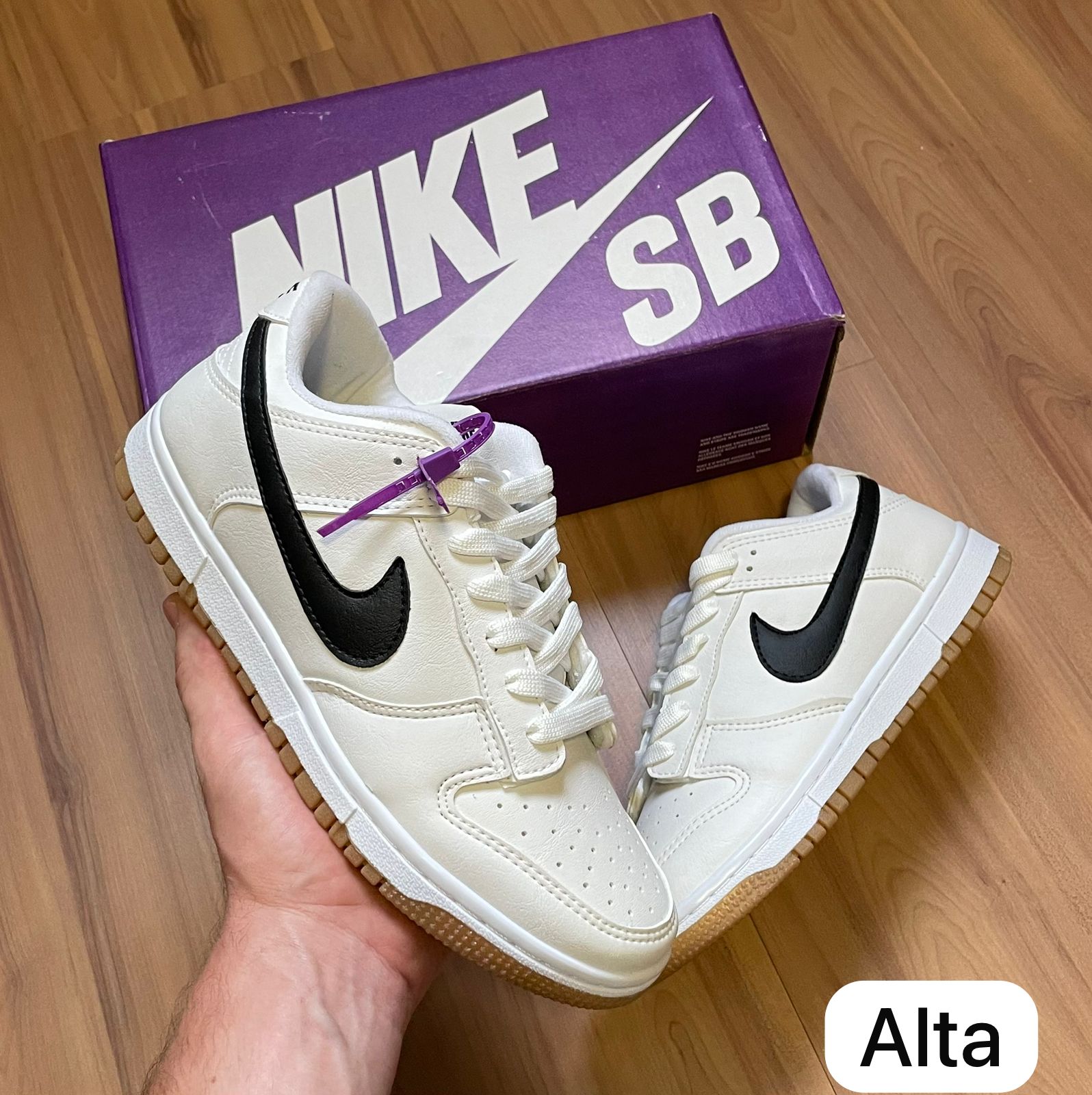 NIKE Sb DUNK BRANCO/BORDO