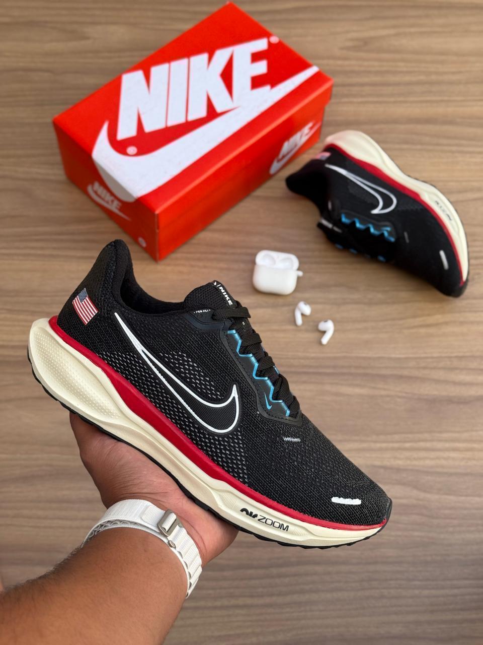 NIKE PEGAS 41 PRETO/VERMELHO