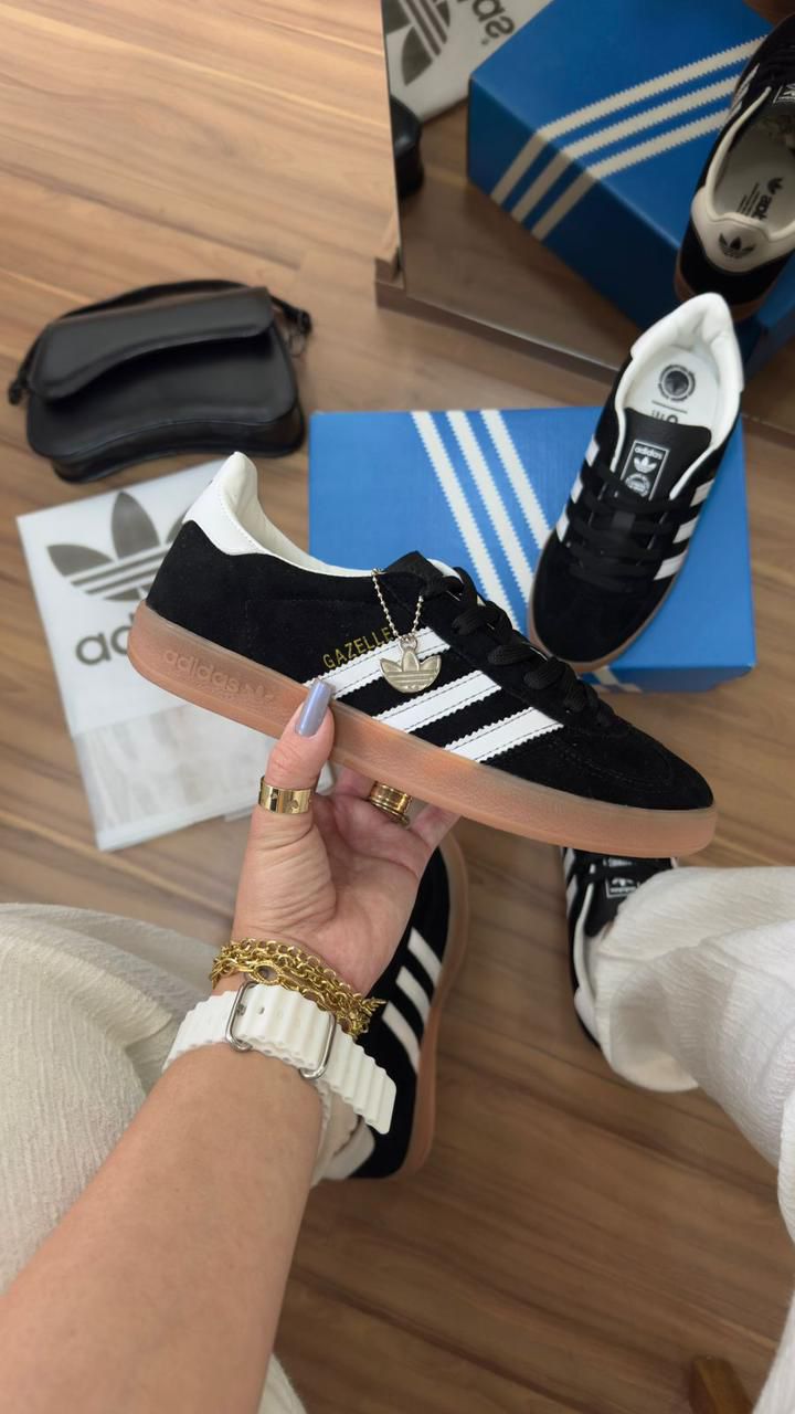 ADIDAS GAZELLE PRETO/BRANCO