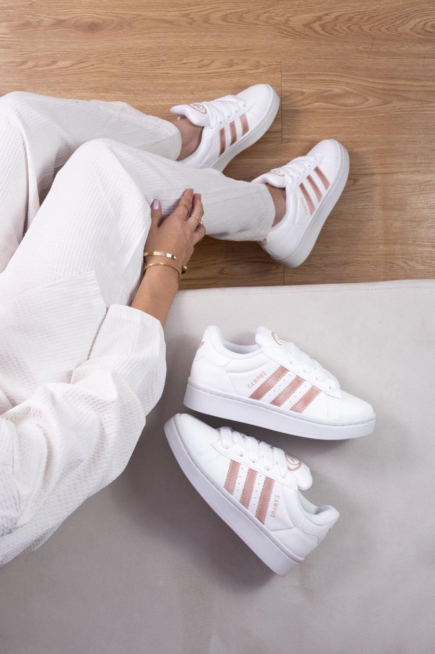 ADIDAS CAMPUS BRANCO SINTÉTICO / ROSE