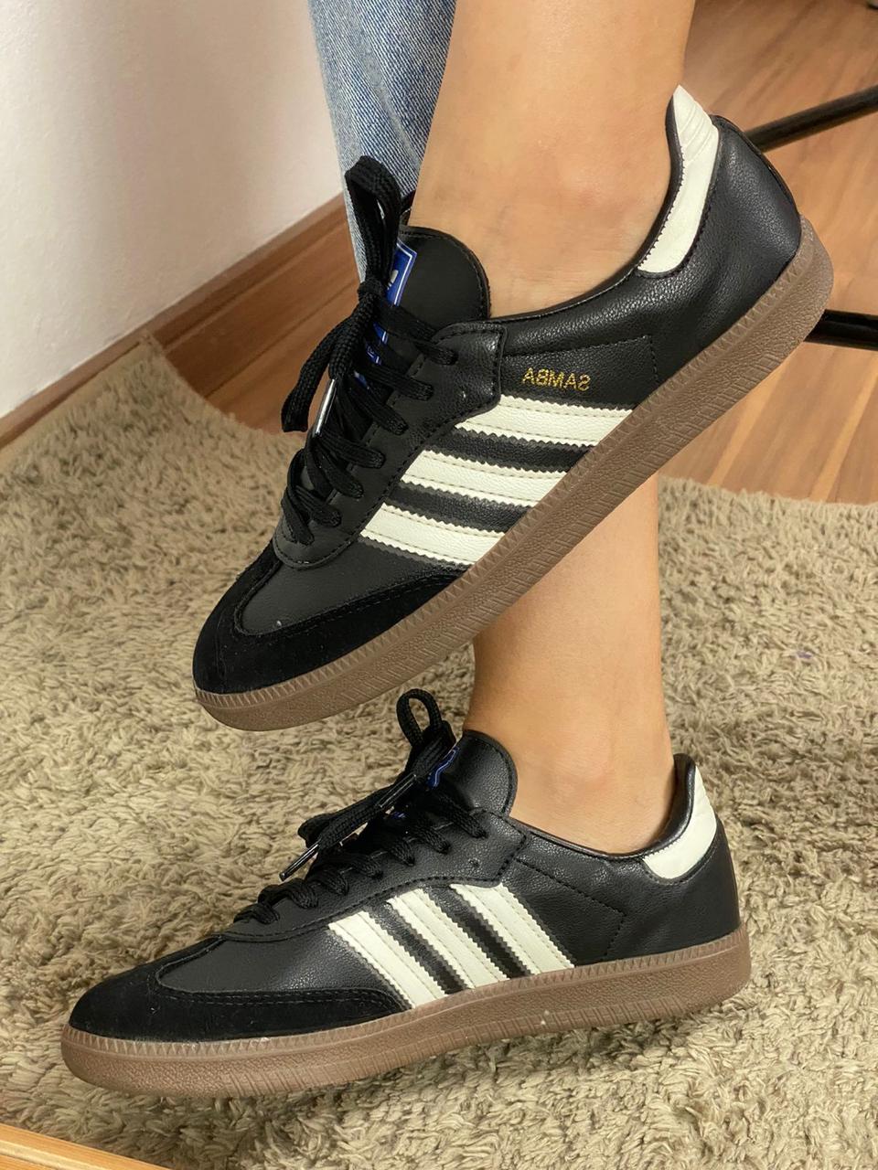 ADIDAS SAMBA VEGANO PRETO/CREME