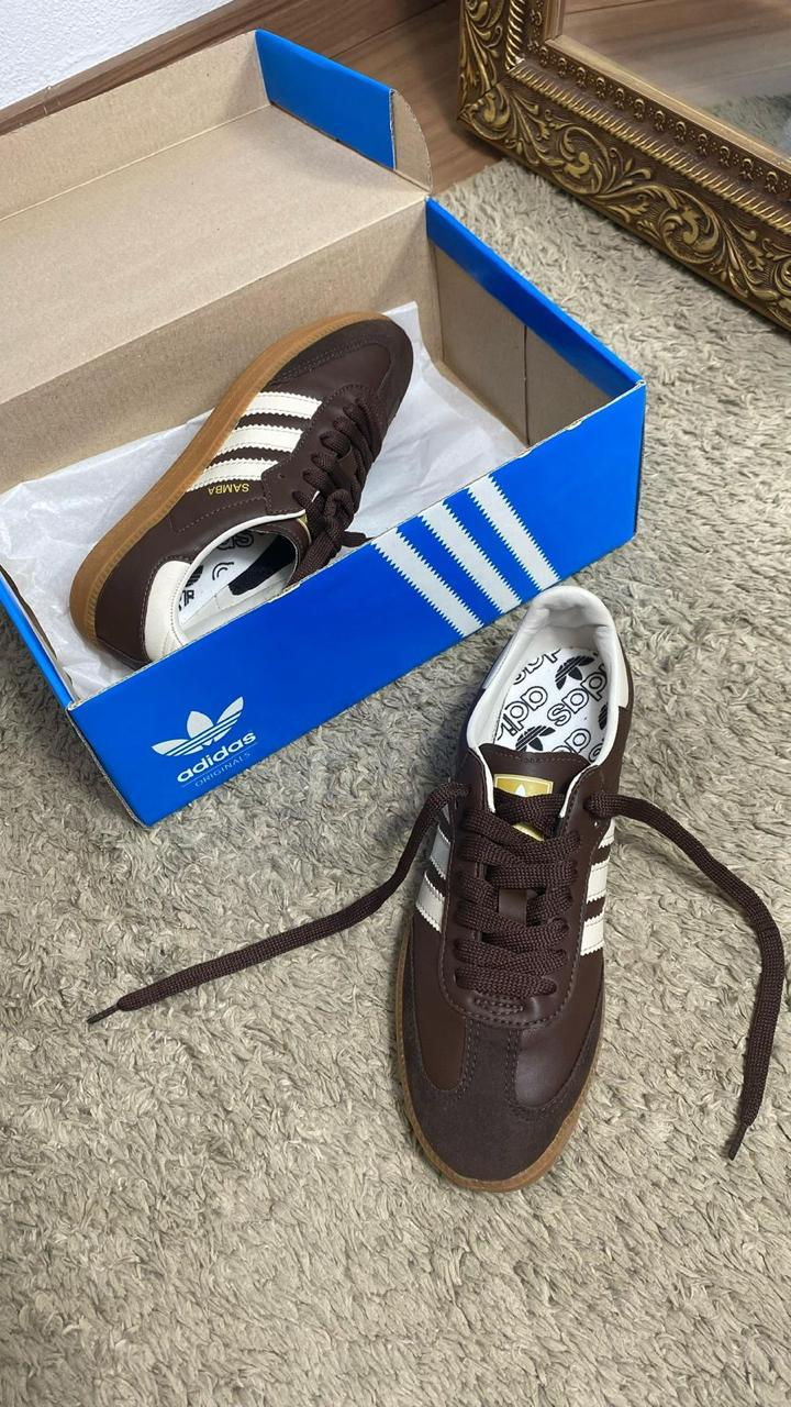 ADIDAS SAMBA VEGANO CAFE/BRANCO
