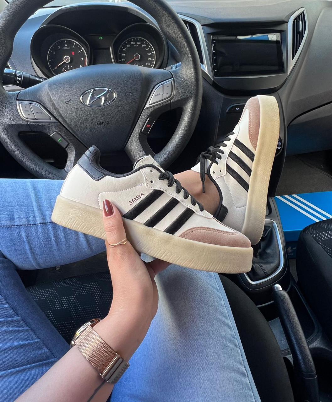 ADIDAS SAMBAE BRANCO/PRETO