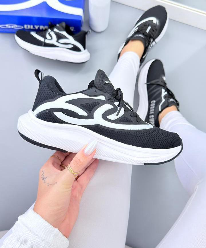 OLYMPIKUS CORRE SUPRA 2 PRETO/BRANCO