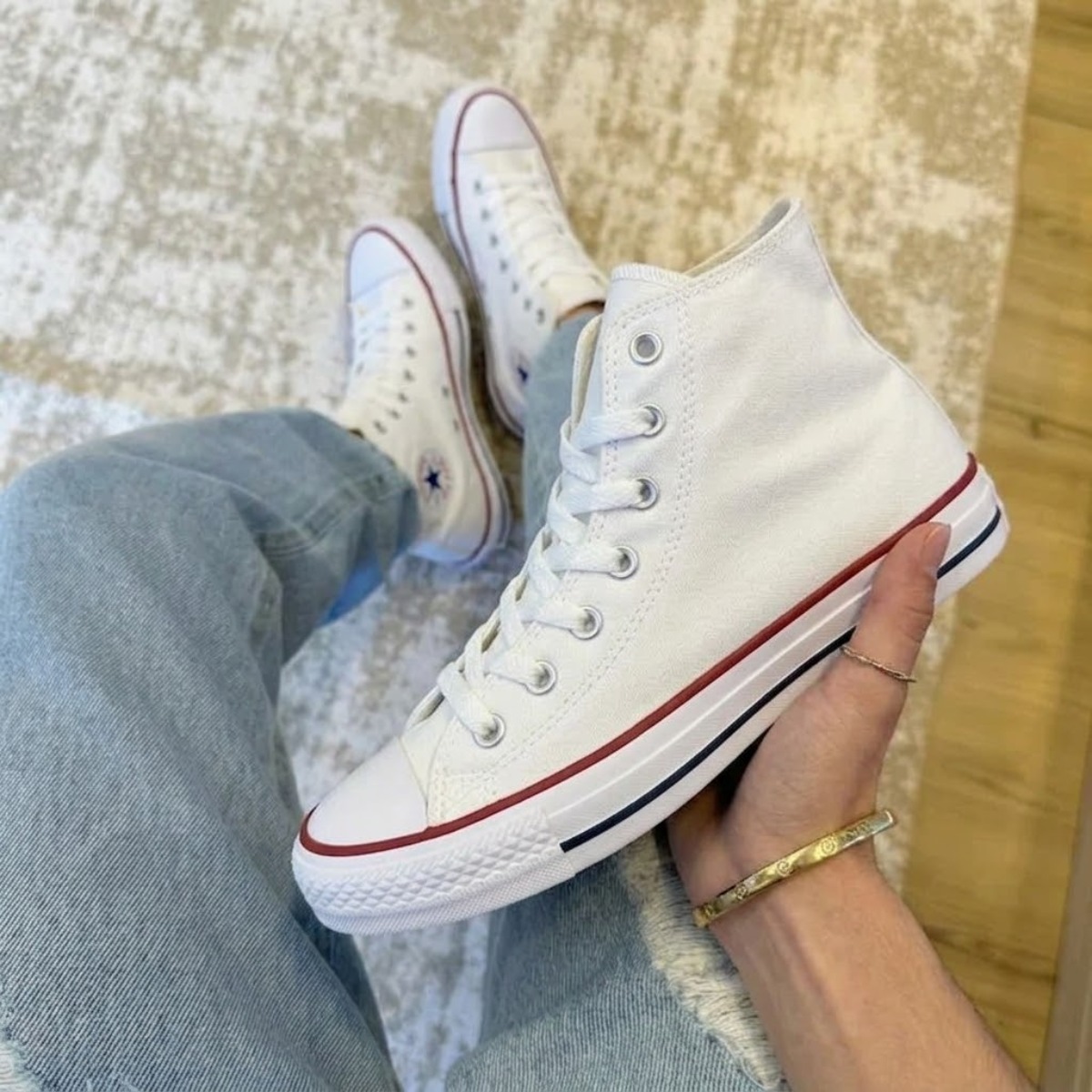 ALL STAR BOTINHA VULCANIZADO BRANCO/PRETO