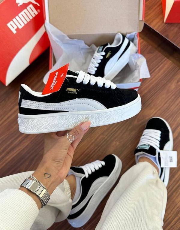PUMA SUEDE XL PRETO/BRANCO