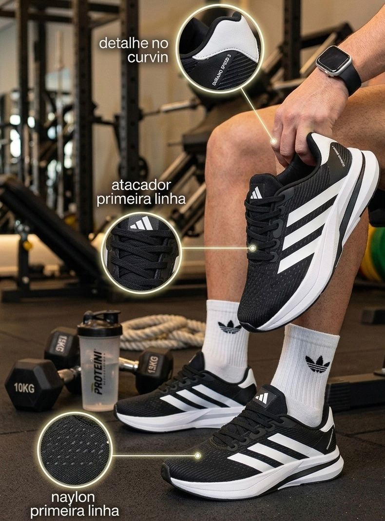 ADIDAS DURAMO SPEED2 PRETO/BRANCO