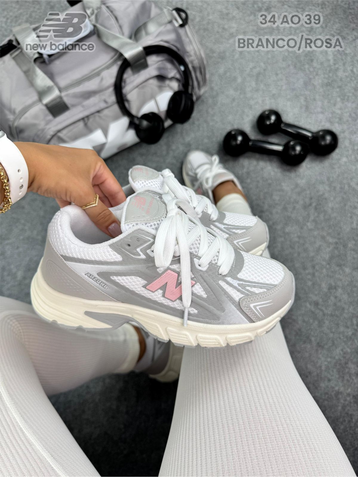 NEW BALANCE RUNNING BRANCO/ROSA