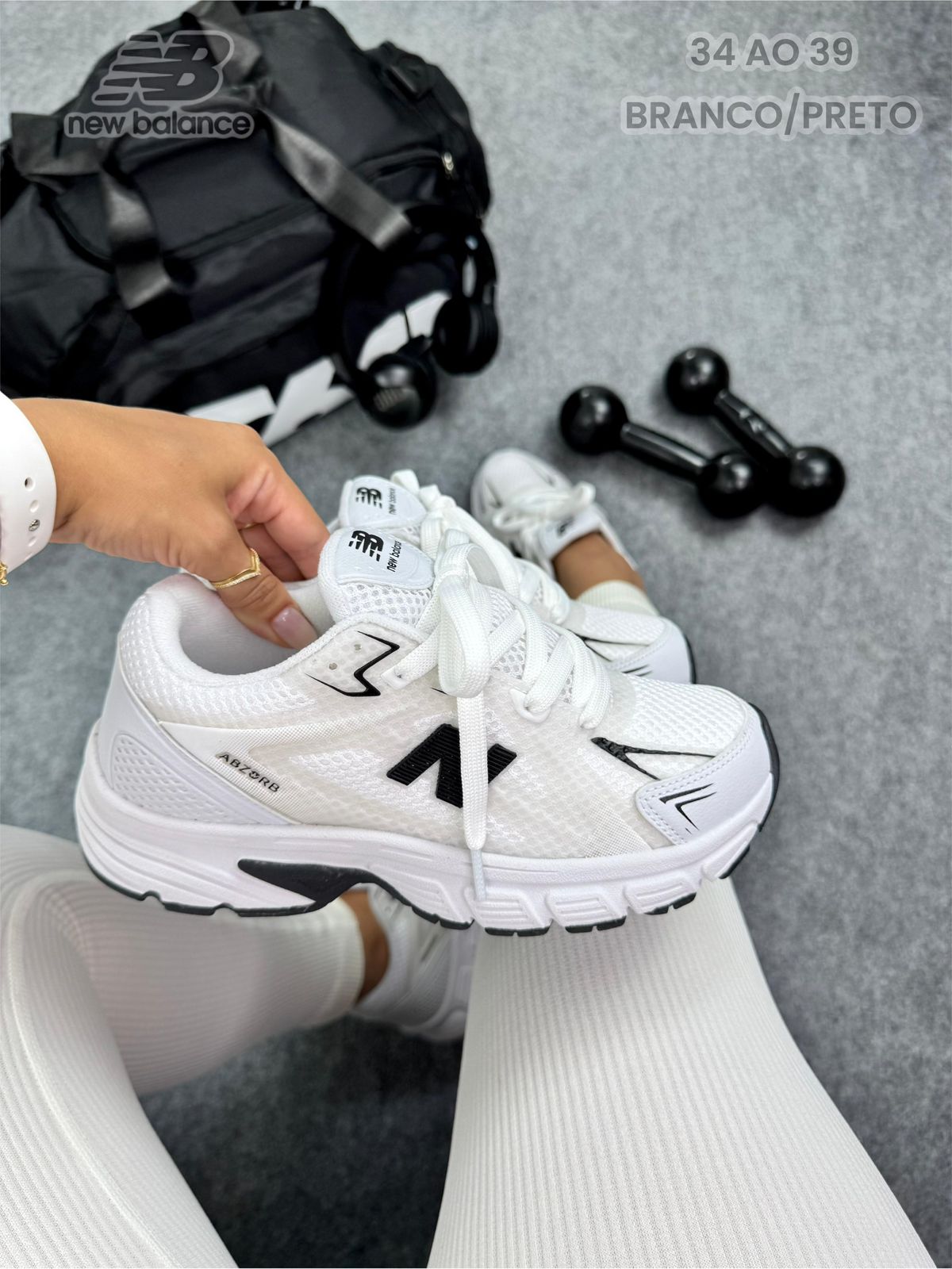 NEW BALANCE RUNNING BRANCO/PRETO