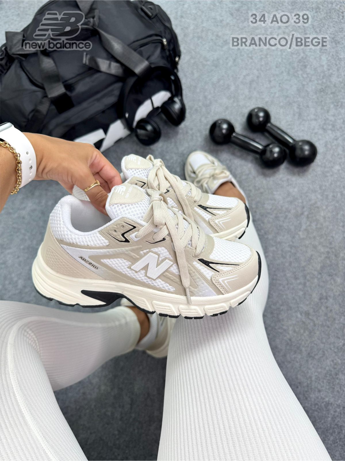 NEW BALANCE RUNNING BRANCO/BEGE