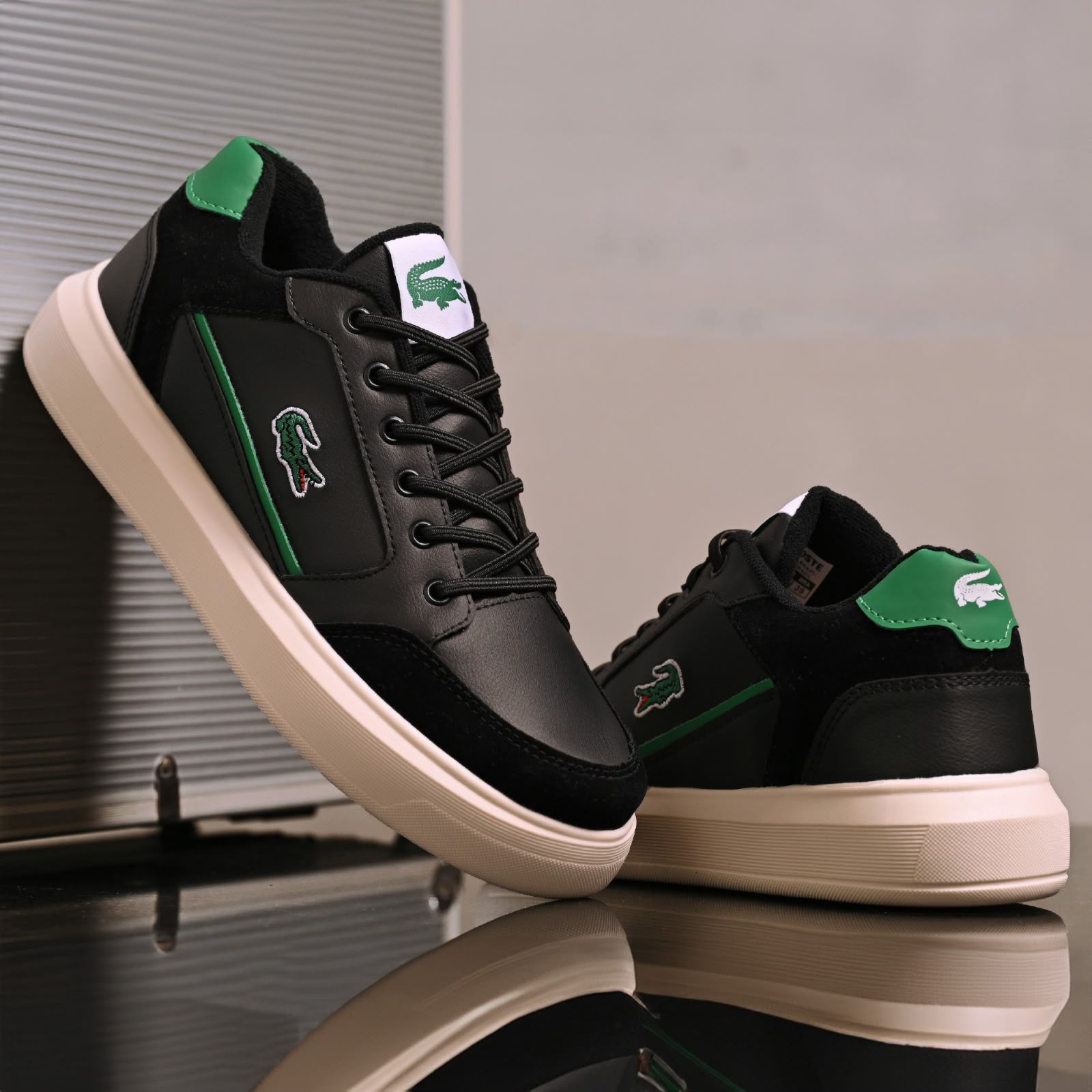 SAPATENIS LACOSTE T-CLIP PRETO/PRETO